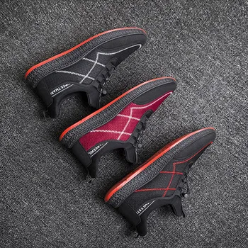 

2019 Hot Sale Male's Shoes 100% Brand New Fashion Men's Lace Up Sports Running Casual Flats Sneakers Solid Shoes Plue Size 39-44