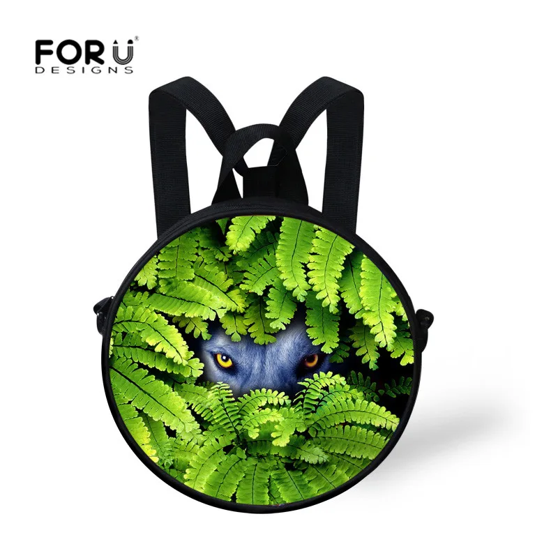 FORUDESIGNS Multifunction Round School Bags For Baby Girl 3D Print Round Bookbag Kindergarten Shoulder Bag Kids Mochila Infantil bookbags-for-girls