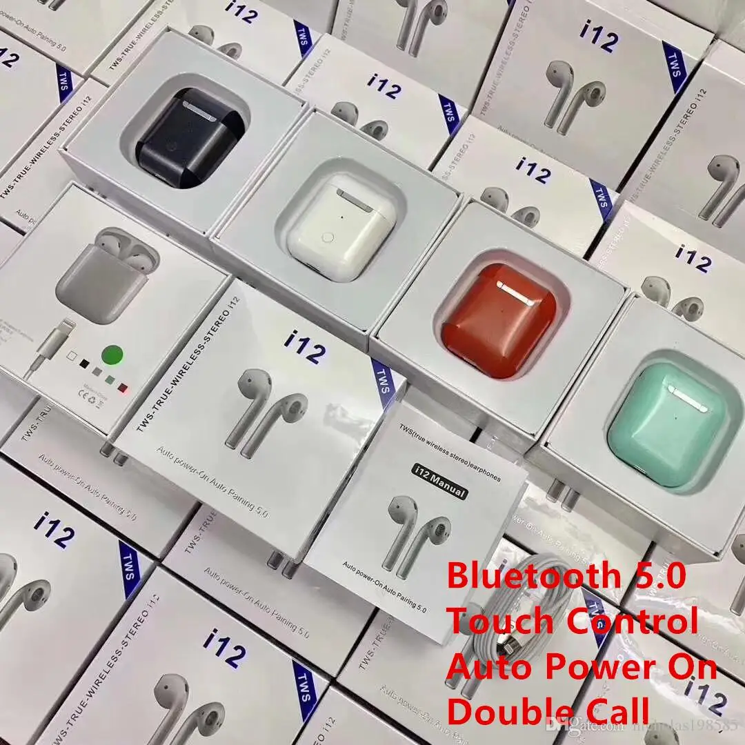 

RAVI i12 TWS Mini Bluetooth 5.0 Earphone Sports Sweatproof True Wireless Touch Earbuds Ear pod Binaural call Earphones