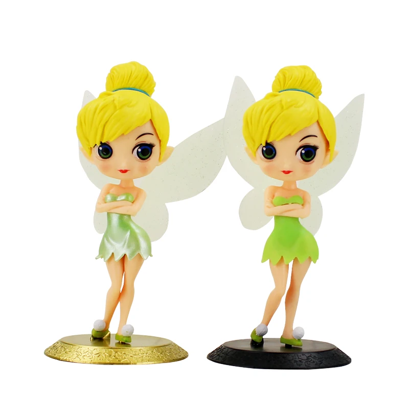 

16cm Q Posket Figure Toy Princess Tinkerbell Fairy Beauty With Base PVC Figure Cute Doll Model For Girls Gifts