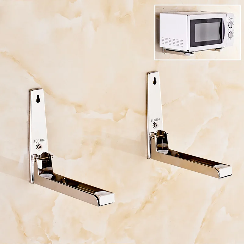 Wall mounted Microwave Oven Rack 304 Stainless Steel Oven Shelves