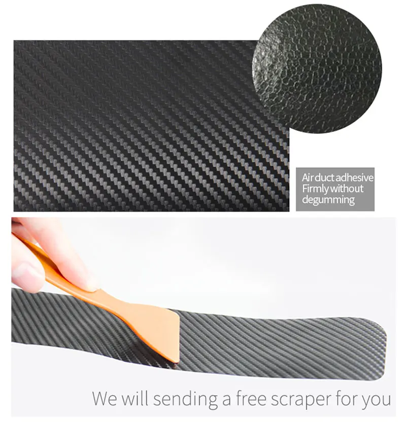 Car Rear Bumper Guard Sticker Trunk Guard Plate Protector Carbon Fiber Door Sill Trim Cover Pad Car Stickers Styling Accessories (5)
