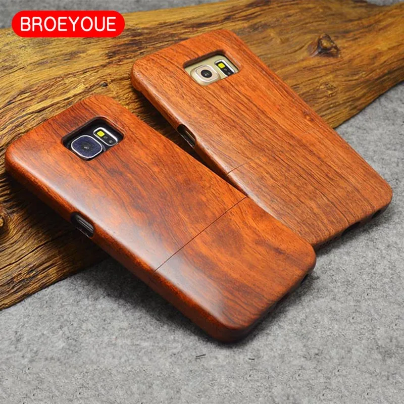 BROEYOUE чехол из 100% натурального дерева для Samsung Galaxy S5 S6 S7 S8 S9 Edge Plus Note 8 5 4 3 iPhone 6 S 7 X |