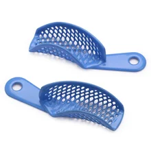 Plateaux d'impression dentaire Autoclavable en plastique et acier, Type Quadrant, 2 pièces
