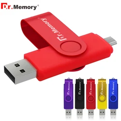 Clé USB OTG 2 en 1 pour téléphone Android, support à mémoire de 4GB 8GB 16GB 32GB, lecteur Flash en métal coloré 