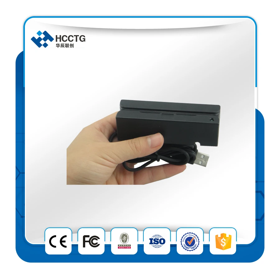 Портативный USB считыватель карт MSR с 3 треками и магнитной полосой бесплатная