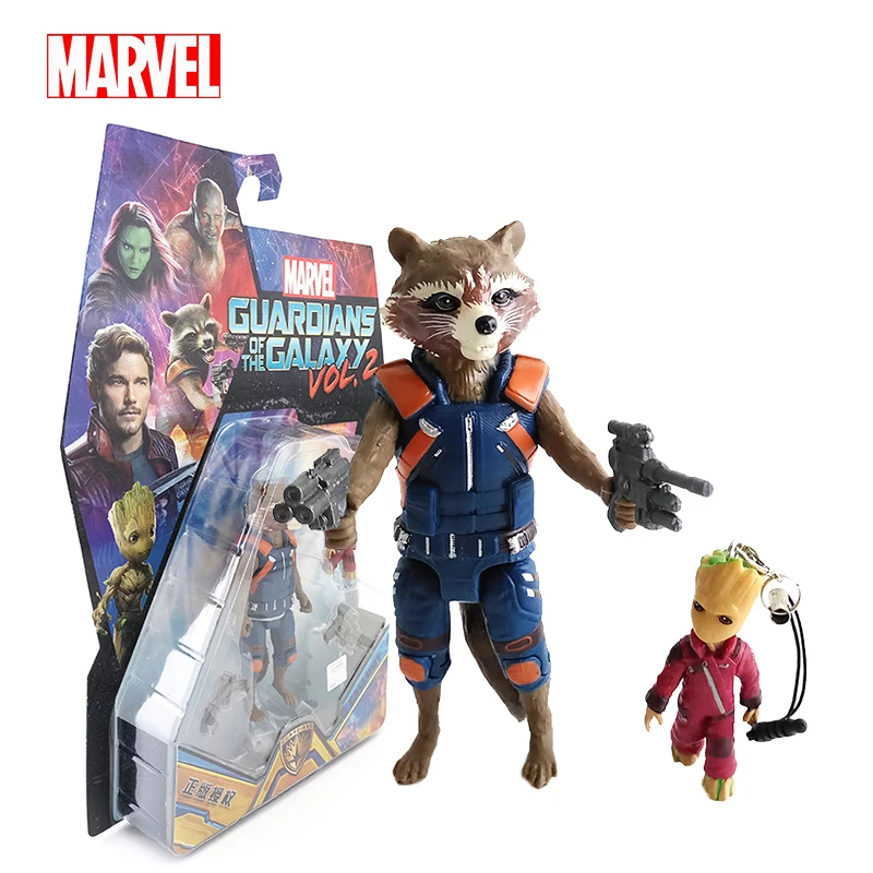 

Marvel Avengers Galaxy Rocket Raccoon & Walking Baby Tree With Box Action Figure Model Dolls Toys For Kids Boys Gifts