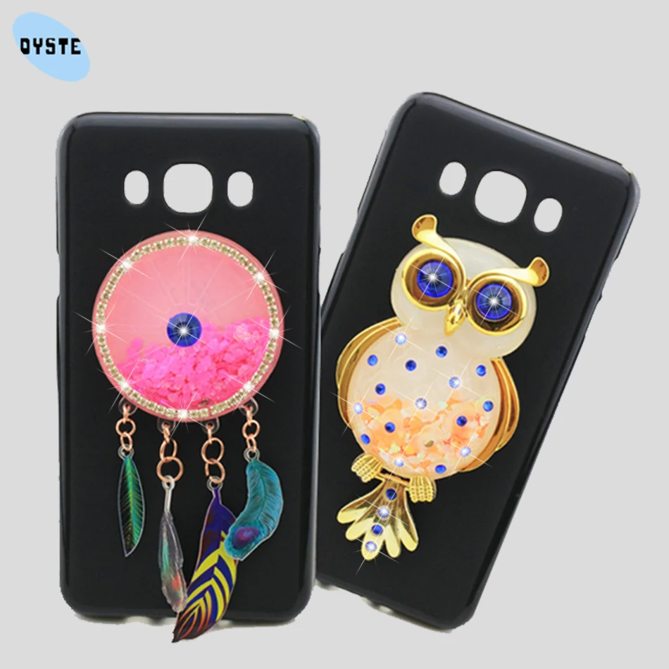 

3D silicon case for Samsung galaxy j7 2016 Case Cover Sumsung J710 j710 J710H Cover Phone Back Cover Owl Quicksand Liquid Case