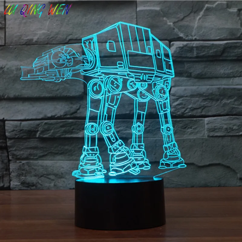 

Kids Led Night Light Star Wars AT AT Walker Awesome Nightlight for Child Bedroom Imperial Ground Forces Transport Boy Night Lamp