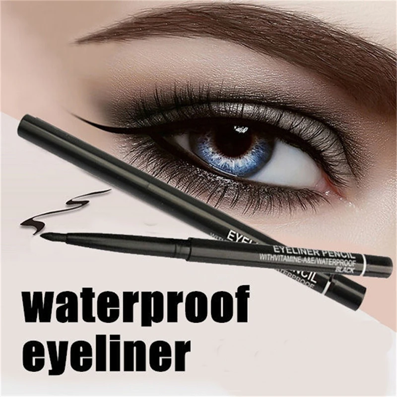 

1PC Eyeliner Waterproof Retractable Rotary Eyeliner Pen Eye Liner Pencil Makeup Cosmetic Tool Long Lasting Natural Eyeliner