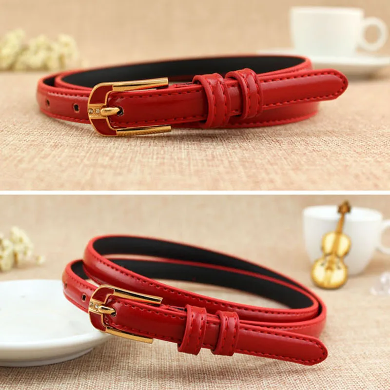 Designer Women Belt Fashion Candy Color faux Patent Leather Jeans belt