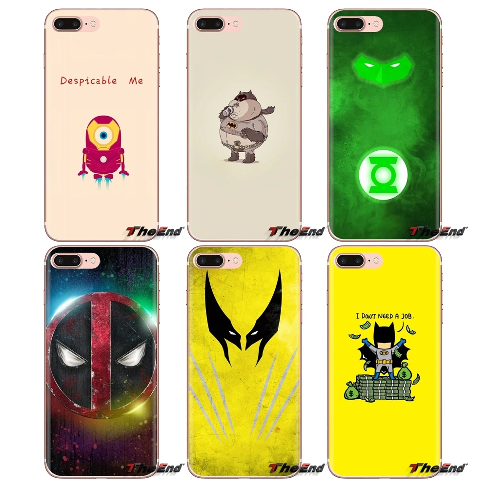Для iPod Touch Apple iPhone 4 4S 5 5S SE 5C 6 6S 7 8 X XR XS Plus MAX мягкие прозрачные чехлы Чехлы Супергерои