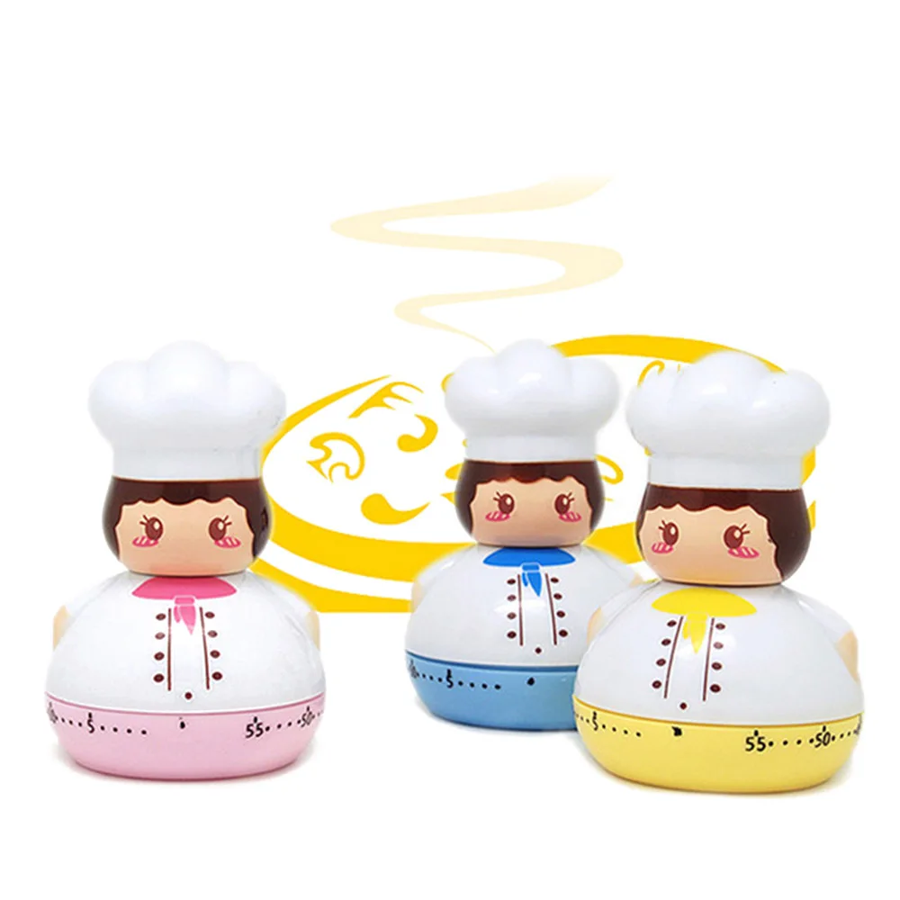 

Kitchen Knife Fork Chef Timer Mechanical Dial Alarm Plastic Clock Electronic Cooking Kitchen Tools 60 Minutes Reminders Timer