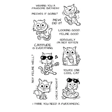 

COOL Cats Transparent Clear Silicone Stamp/Seal for DIY scrapbooking/photo album Decorative clear stamp
