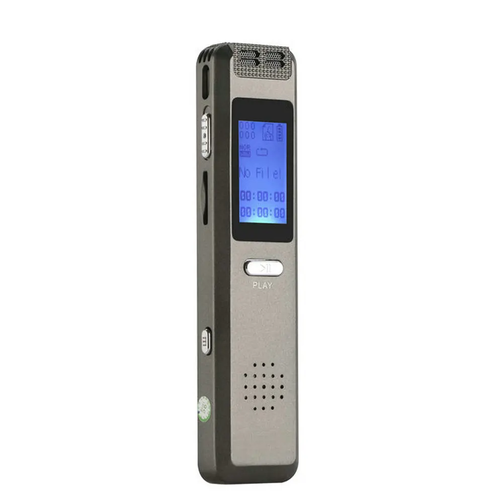 Vandlion V22 серый цифровой аудио рекордер 8G Голосовая активация запись рекордер USB длительный срок службы батареи стерео Поддержка 32 Гб TF карта - Цвет: Серый