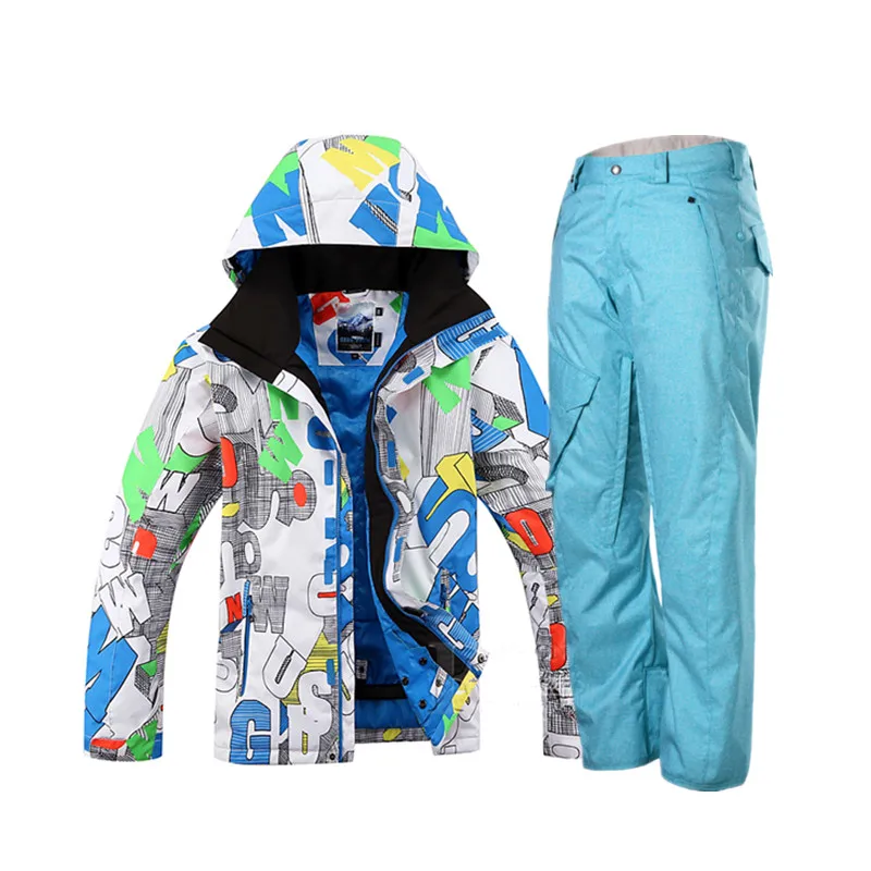 Gsou invierno de los hombres Chaqueta de traje de las mujeres un impermeable esquí y snowboard traje de esquí chaqueta esqui traje Veste ski homme