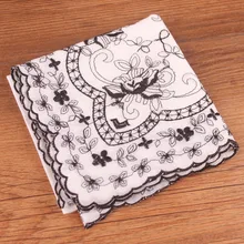 CURCYA носовые платки женские роскошные белые вышитые Элегантные хлопок женские Handky 48x48 см классические подарки