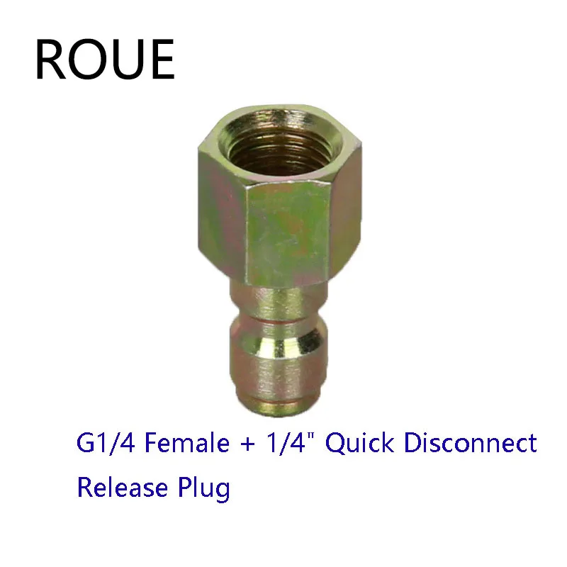 

High Pressure Washer Car Washer Connector Adapter Coupler G1/4 Female + 1/4" Quick Disconnect Release Plug
