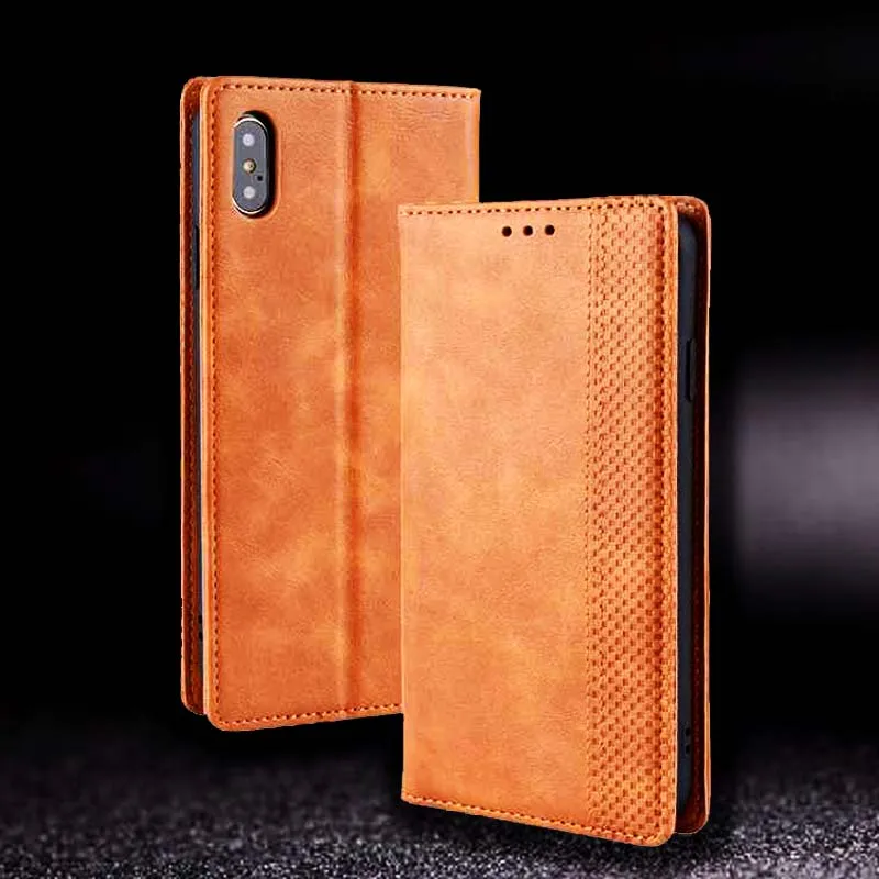 

PU Leather Case For Iphone X XS Max Cover For XR Case Netting Protector Magnetic Etui Coque For Iphone 6 6s 7 8 Plus Case Fundas