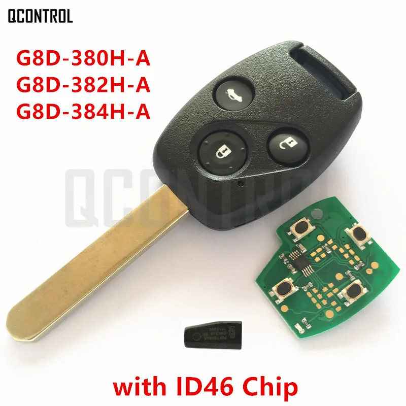 QCONTROL Автомобильный Дистанционный ключ подходящий для Honda Accord Element с 3 кнопками