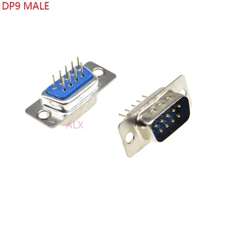 5 шт. DP9 мужской печатного монтажа разъем последовательного порта вставить пластину типа D-Sub RS232 COM разъемы 9pin plug 9 P Адаптер для печатного