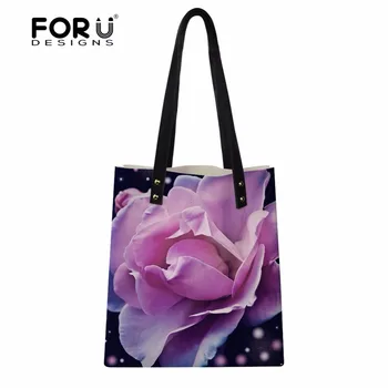 

FORUDESIGNS Floral Style Fashion Girls School Tote Shoulder Bags Travel Female PU Leather Handbags Cross Body Bags for Women Bag
