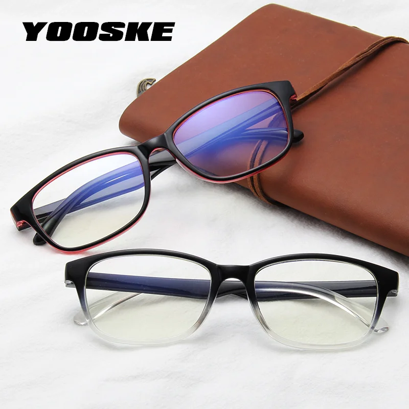 

YOOSKE Optical Glasses Frame Women Brand Designer Spectacle Eyeglass Frames Men Anti-radiation Eye Glasses Frames for Women