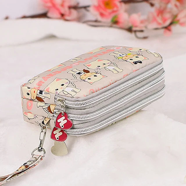 Leather Coin Purse Zipper Cute Small Change Purses Wallet Coin Bag Card