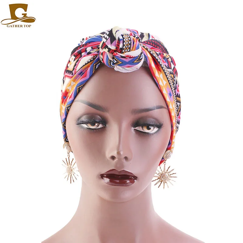 

Bohemian Style Top Knot Turban African Women Twist Headwrap