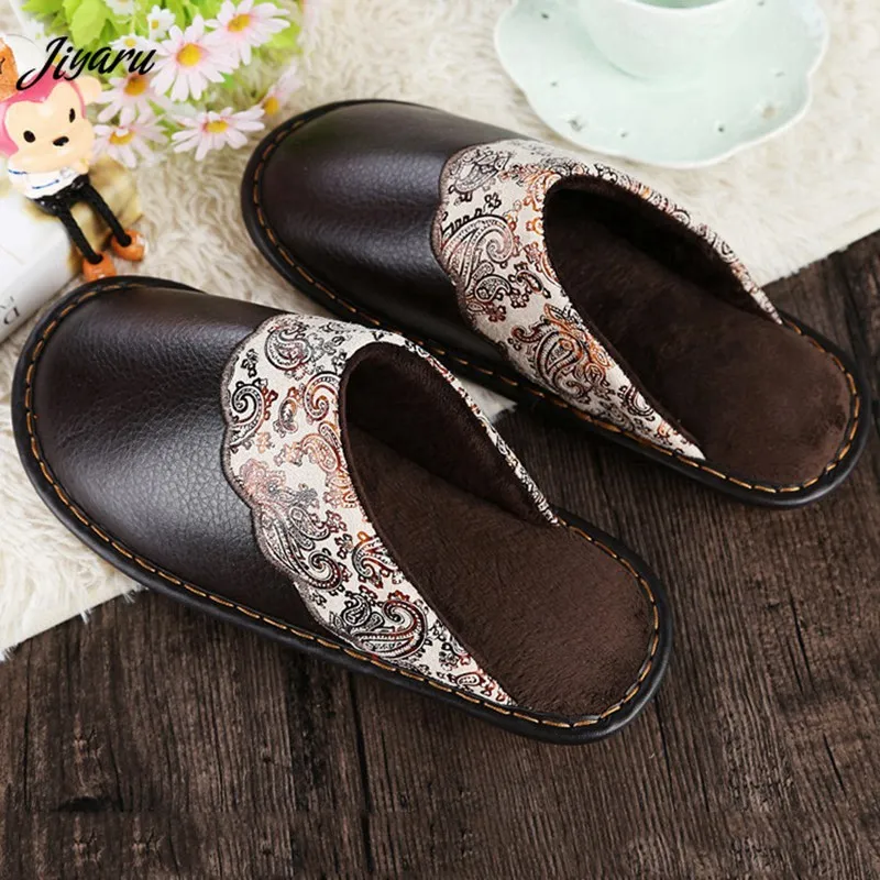 

2018 Newly Winter Male Warm Indoor Slippers Men House Slippers Soft Floor Man Indoor Flats Shoes Man Warm Plush Slippers
