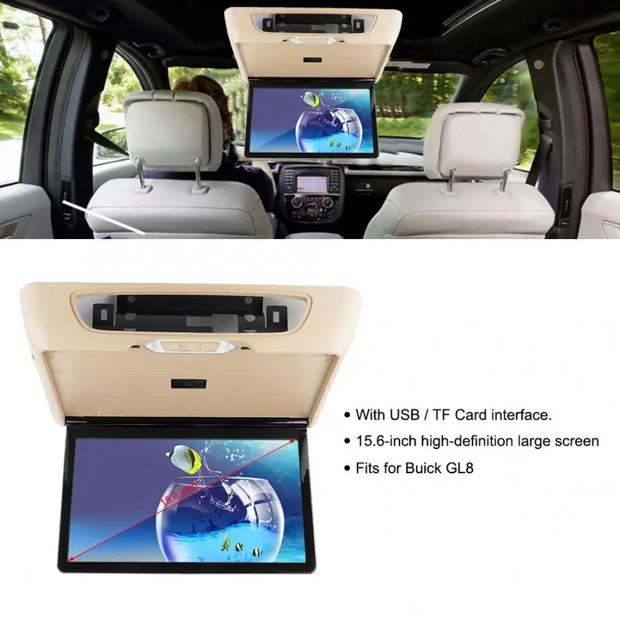 

Car Multimedia Player 15.6 inch Car Roof TV 1080P Bluetooth MP5 Player for Android 7.1 Fits for Buick GL8 Universal