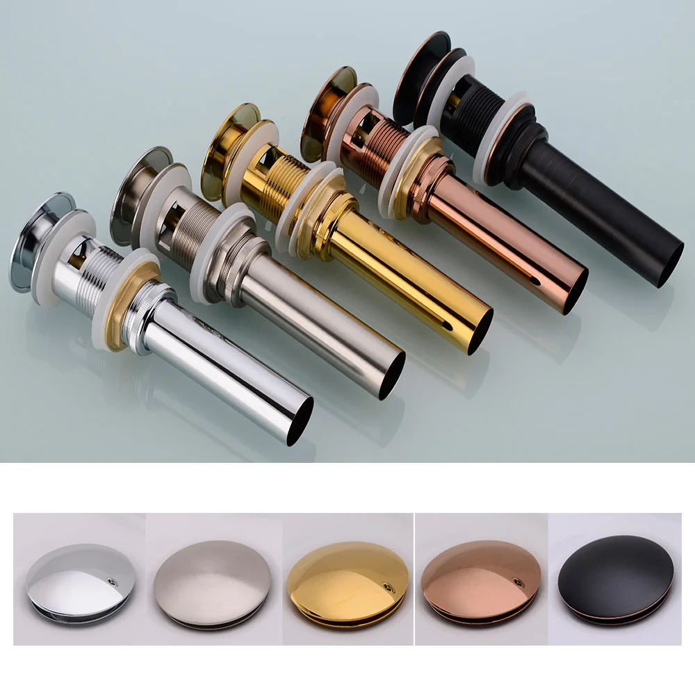

Brass Pop Up Sink Drain Stopper with Overflow , Push and Seal Assembly for Bathroom Faucet Vessel Vanity Basin