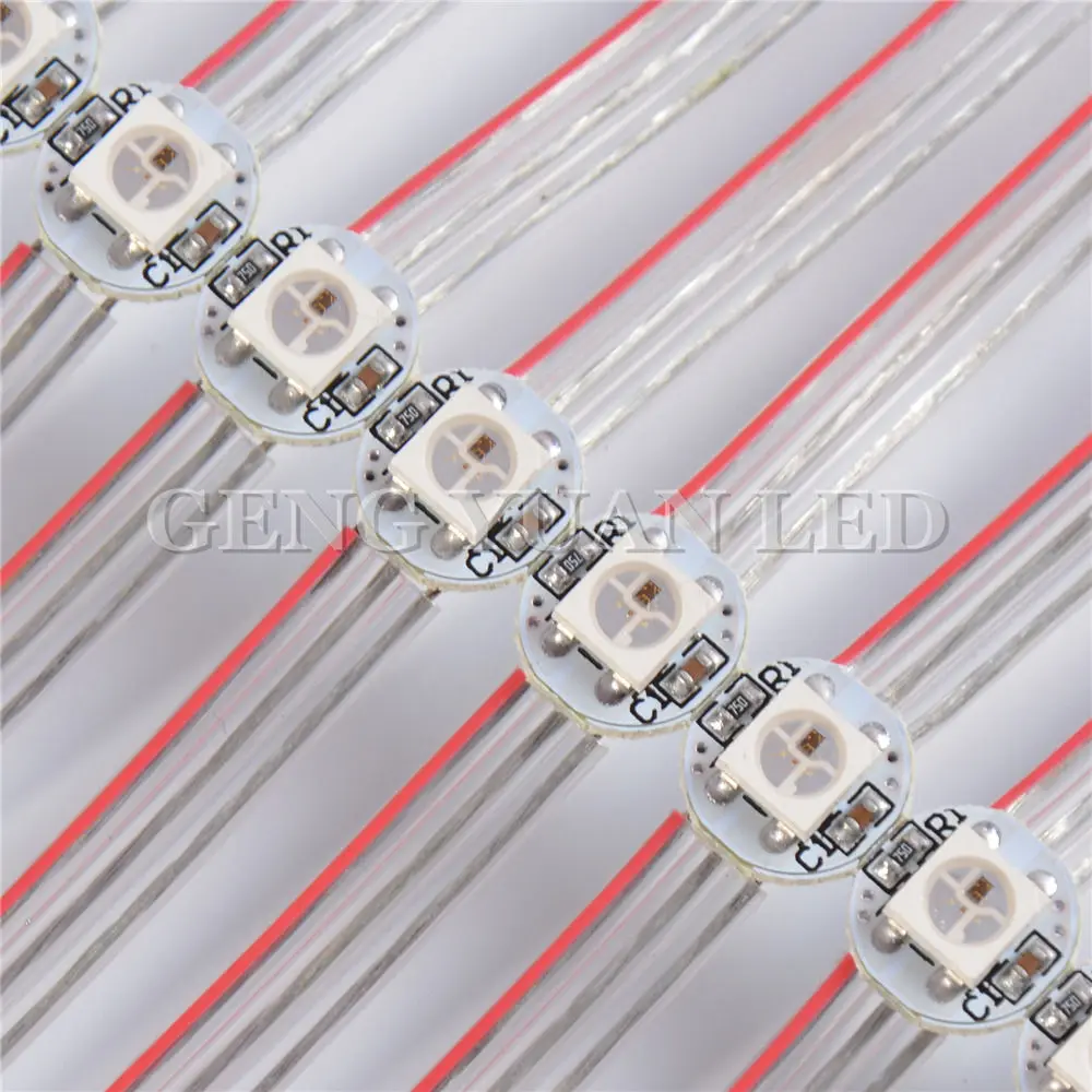 

50Pcs Prewired 5050 SK6812 WS2812B WS2812 Full Color RGB Pixel LED Chip & Heatsink DC5V 10CM 12CM wire