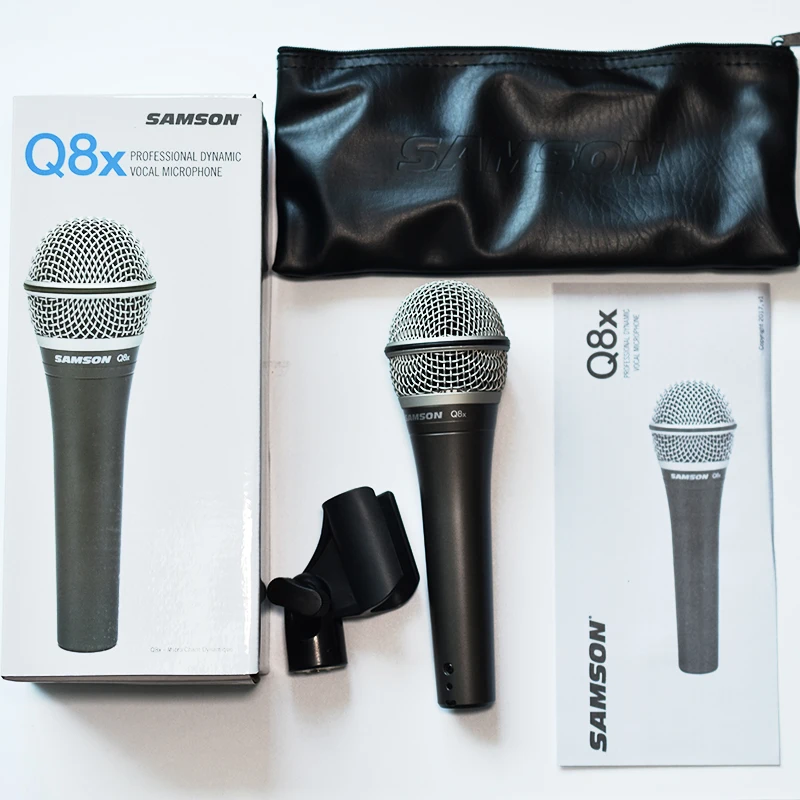 

SAMSON Q8X Original Updated version SAMSON Q8 professional dynamic vocal microphone handheld mic with carry bag and clip