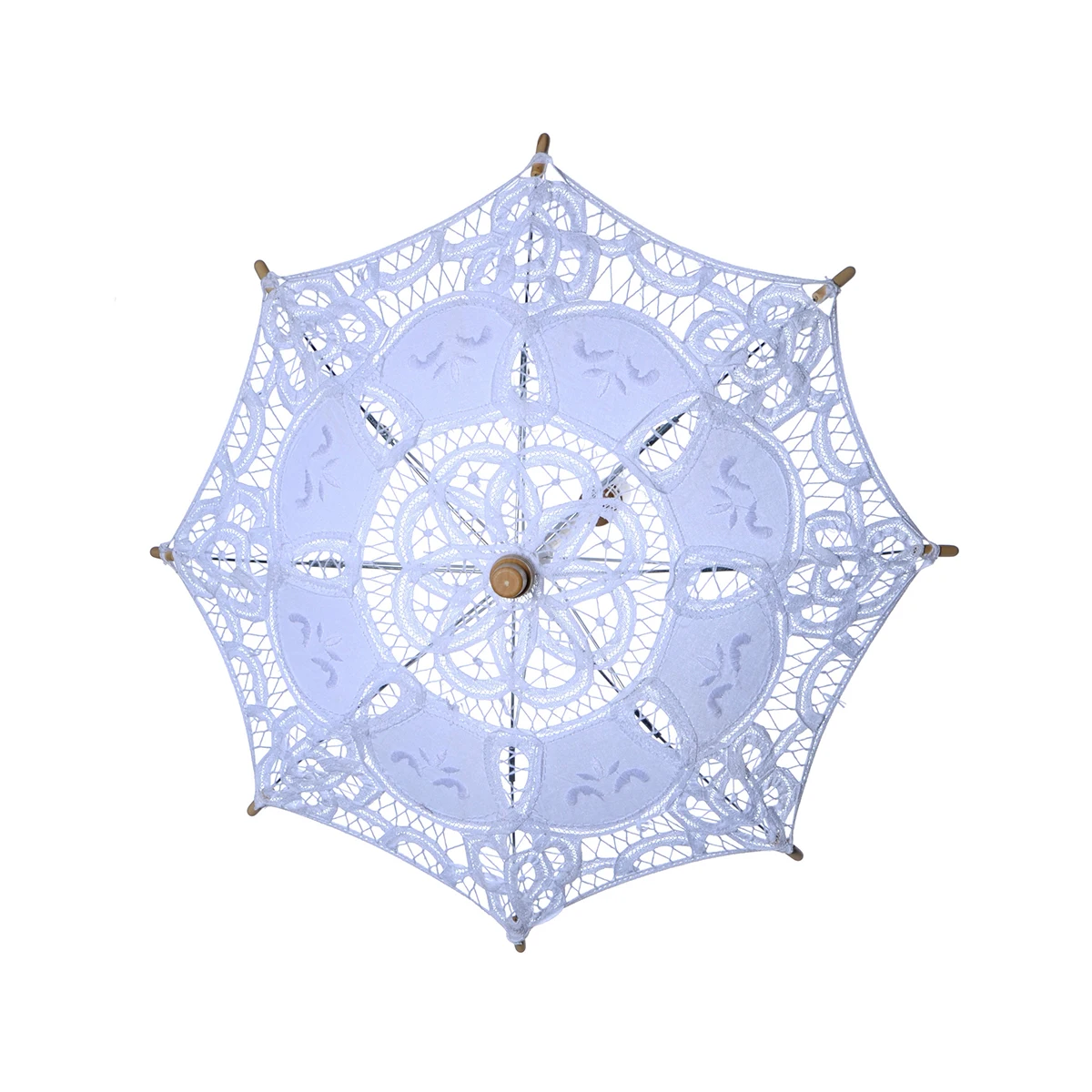 Свадебный зонтик для невесты, кружевной хлопковый зонтик с вышивкой ручной работы, зонт Parapluie Mariage, размер S 38 см