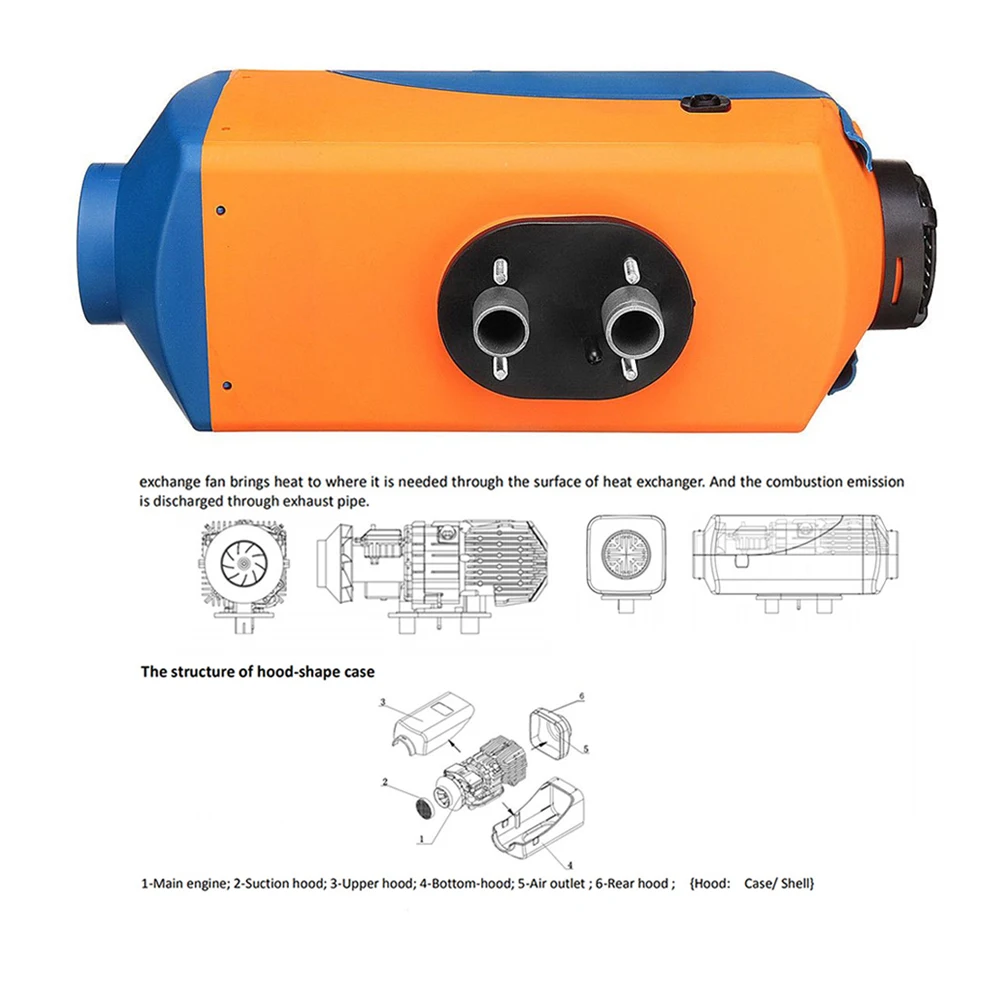 Car Accessories 12V 5KW Air Parking Heater 5000W LCD Monitor With New Remote Switch And Silencer Fit Car Trucks Boats