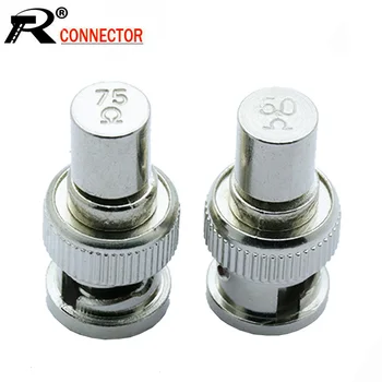 

10pcs/lot 50OHM/75OHM BNC Male Plug Terminal 50/75 OHM BNC Male Terminator RF BNC Connector for CCTV