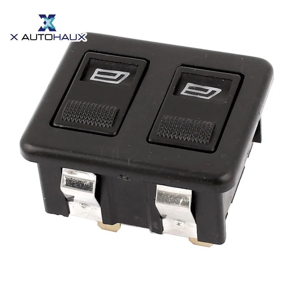 

X AUTOHAUX Car Auto Panel Mount Dual Button Window Open Glass Lift Switch 12V