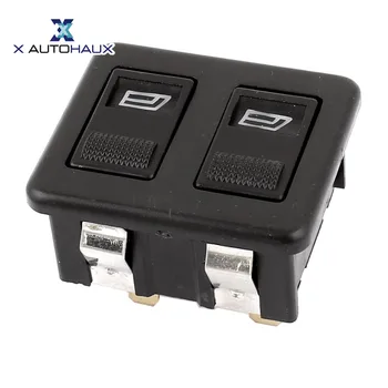 

X AUTOHAUX Car Auto Panel Mount Dual Button Window Open Glass Lift Switch 12V