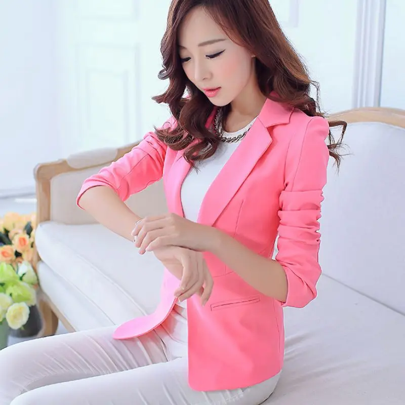 Popular Pink Blazer for Women-Buy Cheap Pink Blazer for Women lots ...