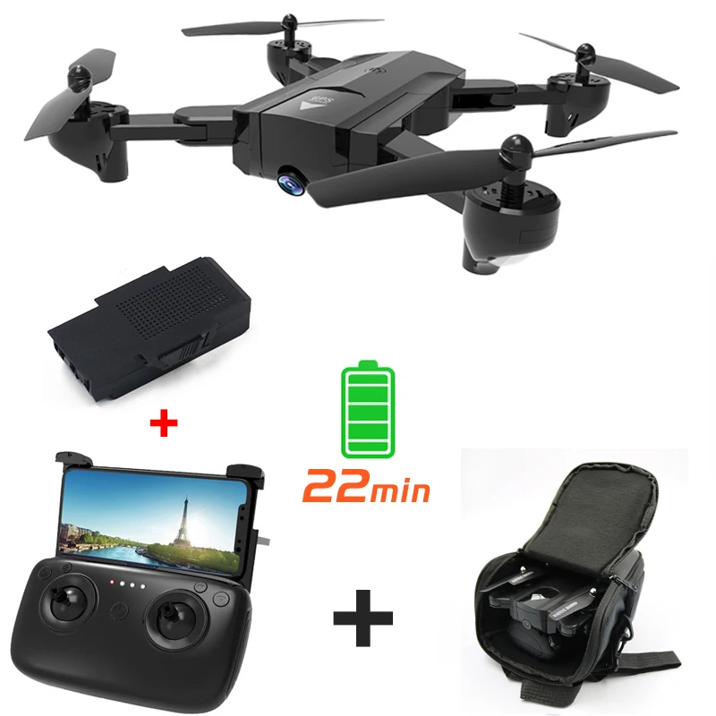 

LeadingStar GPS WiFi FPV 1080P HD Camera 22mins Flight Time Foldable RC Drone Quadcopter RTF RC Helicopter Gift Shoulder Bag