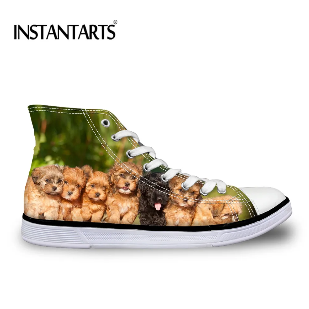 sneakers with dog prints
