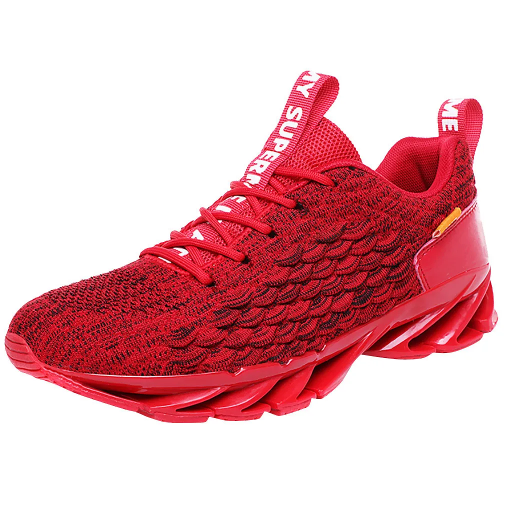 SAGACE non-кожаная повседневная обувь, кроссовки, мужская обувь для бега, мужская обувь x27s, дышащие мужские кроссовки, высота 19Jun21 - Цвет: Красный