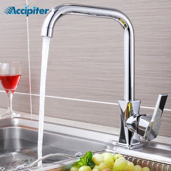 

Polished Chrome Kitchen faucet. 360 Degree Rotation Kitchen Tap. Hot and Cold Faucet.Basin Sink Mixer. Torneira Cozinha. ZB-001