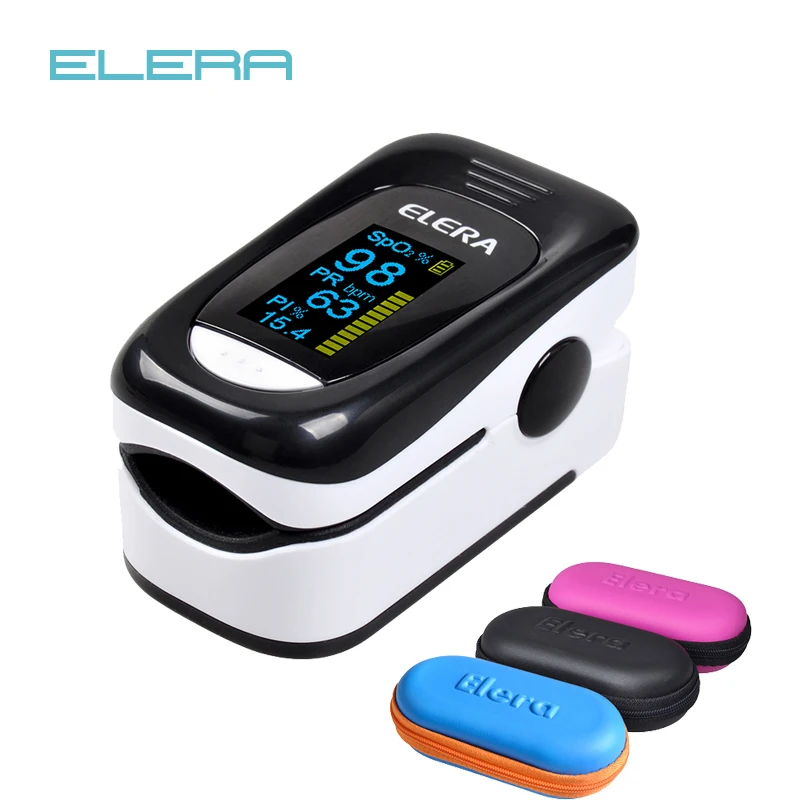 

ELERA Newest Finger Pulse Oximeter Data Record Oximetro SPO2 PR PI Blood oxygen 8 Hour Sleep Monito handheld pulse oximeter