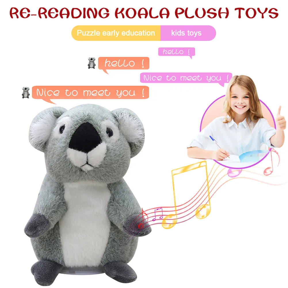 18 см говорящая коала животное плюшевая игрушка; развивающая игрушка плюшевые куклы для Детский подарок YJS; Прямая поставка