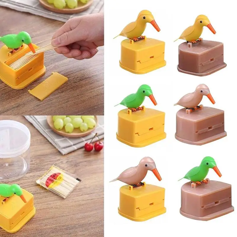 

1pc European Smart Toothpick Box Fully Automatic Storage Dispenser Container Fashion Creative Home Press Automatic Toothpick Box