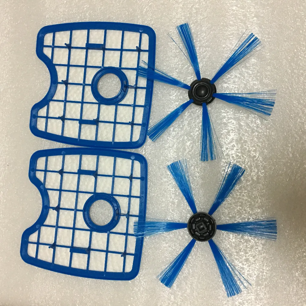Free Shipping Vacuum Cleaner 2filter screen+2round brush for Philips Robot FC8820 FC8810 Sweeping robot accessories | Бытовая техника