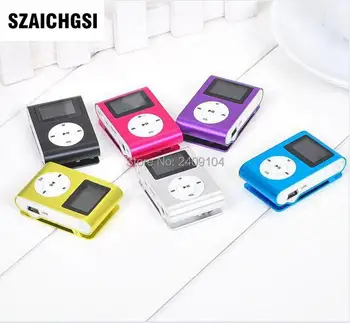 

SZAICHGSI MINI Clip MP3 Player with 1.2'' Inch LCD Screen player Support SD Card TF+ Earphone +USB Cable with box 200pcs