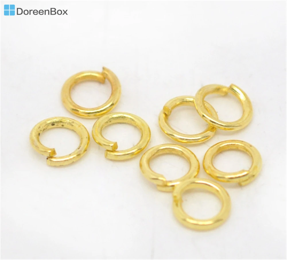 Doreen Box милое кольцо с открытым прыжком золотого цвета 1800 шт. диаметр 4 мм фурнитура